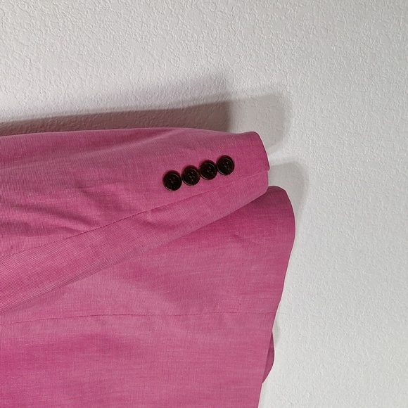 Saddlebred Men’s Classic Preppy Pink Cotton 2 Button Blazer Sport Coat Size 48R - Picture 6 of 11